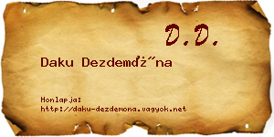 Daku Dezdemóna névjegykártya